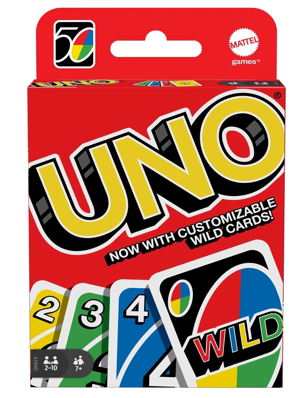 UNO cards with customizable wild cards